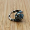 Turquoise Tiger Ring, Handmade Women Ring, Turkish Handmade Silver Ladies Ring, Women Ring, Ladies Ring, 925k Sterling Silver, Tiger Ring,