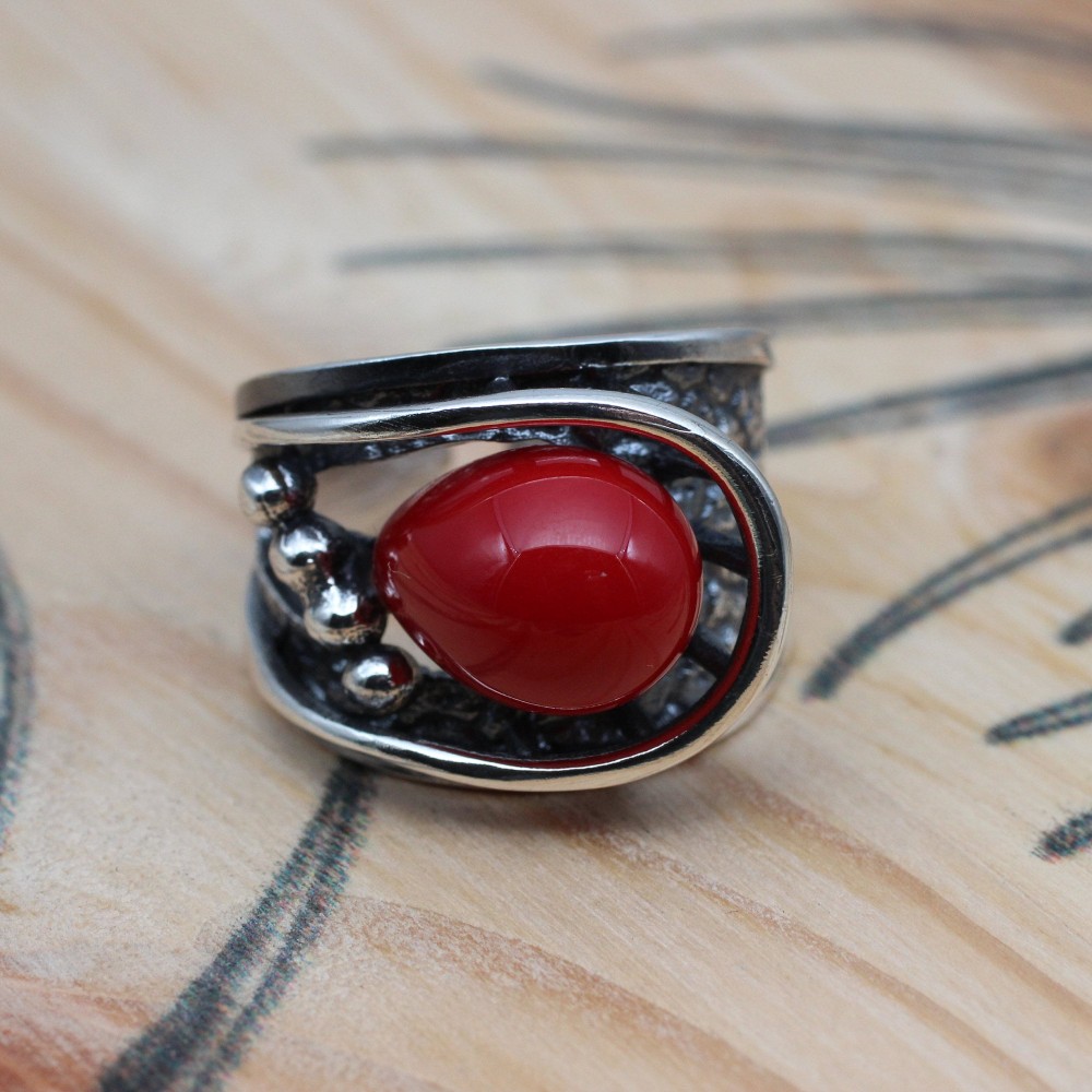 Pearl Ladies Ring, Handmade Women Ring, Turkish Handmade Ring, Authentic Ring, Ottoman Women Ring, Ladies Ring, 925k Sterling Silver,