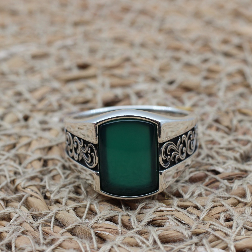 Men's Agate Ring, Handmade Ring, Turkish Handmade Silver Men Ring, Ottoman Men Ring, Men's Jewelry, Gift for Him, 925k Sterling Silver Ring Men's Agate Ring, Handmade Ring, Turkish Handmade Silver Men Ring, Ottoman Men Ring, Men's Jewelry, Gift for Him, 925k Sterling Silver Ring