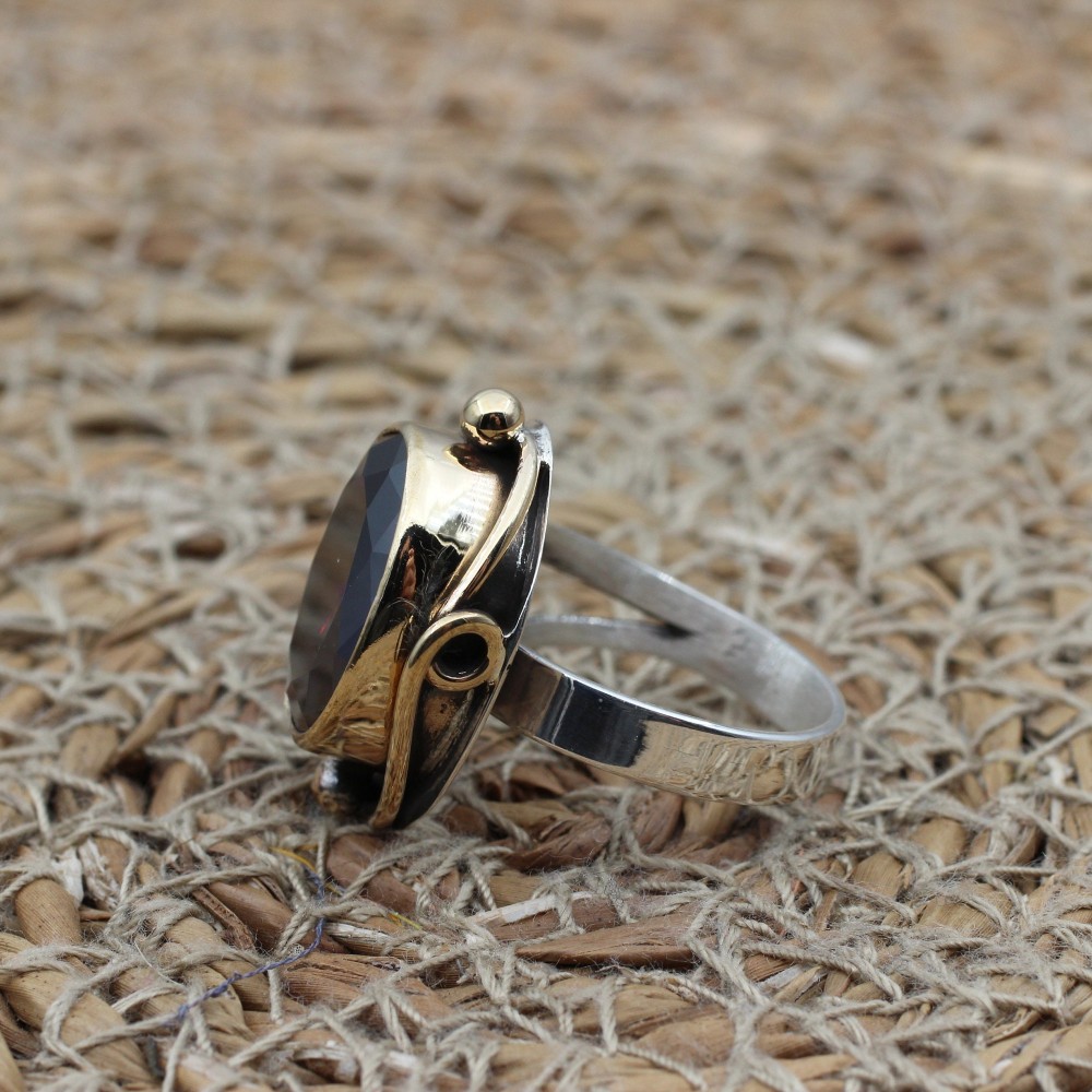 Amethyst Ring, Handmade Women's Ring, Turkish Handmade, Adjustable Ladies Ring, Ottoman Ring, Authentic, Ladies Ring, 925k Sterling Silver