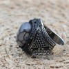 Agate Men's Ring, Handmade Men's Ring, Turkish Handmade Silver Ring, Ottoman Mens Ring, Mens Jewelry, Gift for Him, 925 Sterling Silver Ring