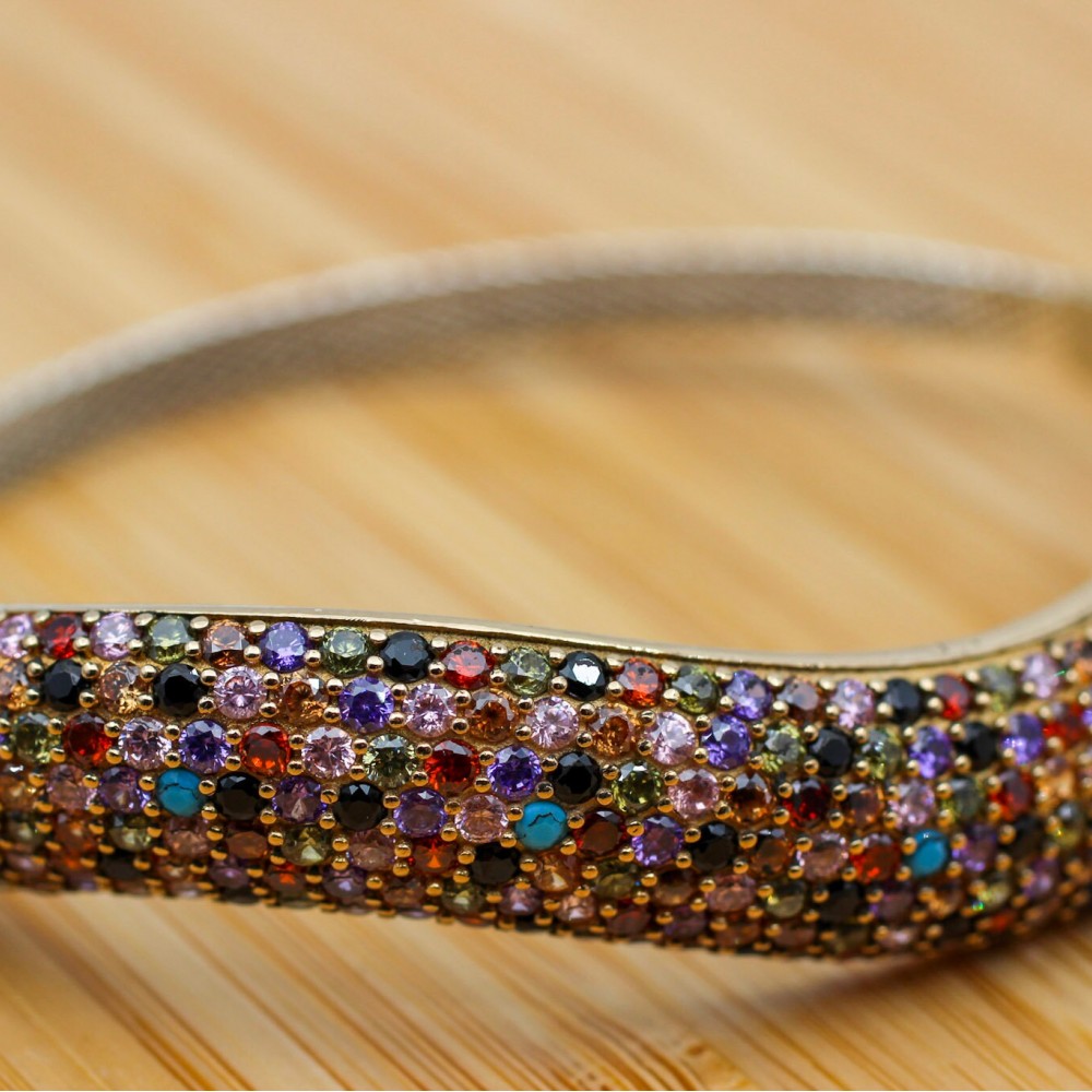 Quartz Bracelet, Bangle Cuff, Mixed Bracelet, Handmade Bracelet, Turkish Handmade, Bangle Bracelet, Her, 925k Sterling Silver,