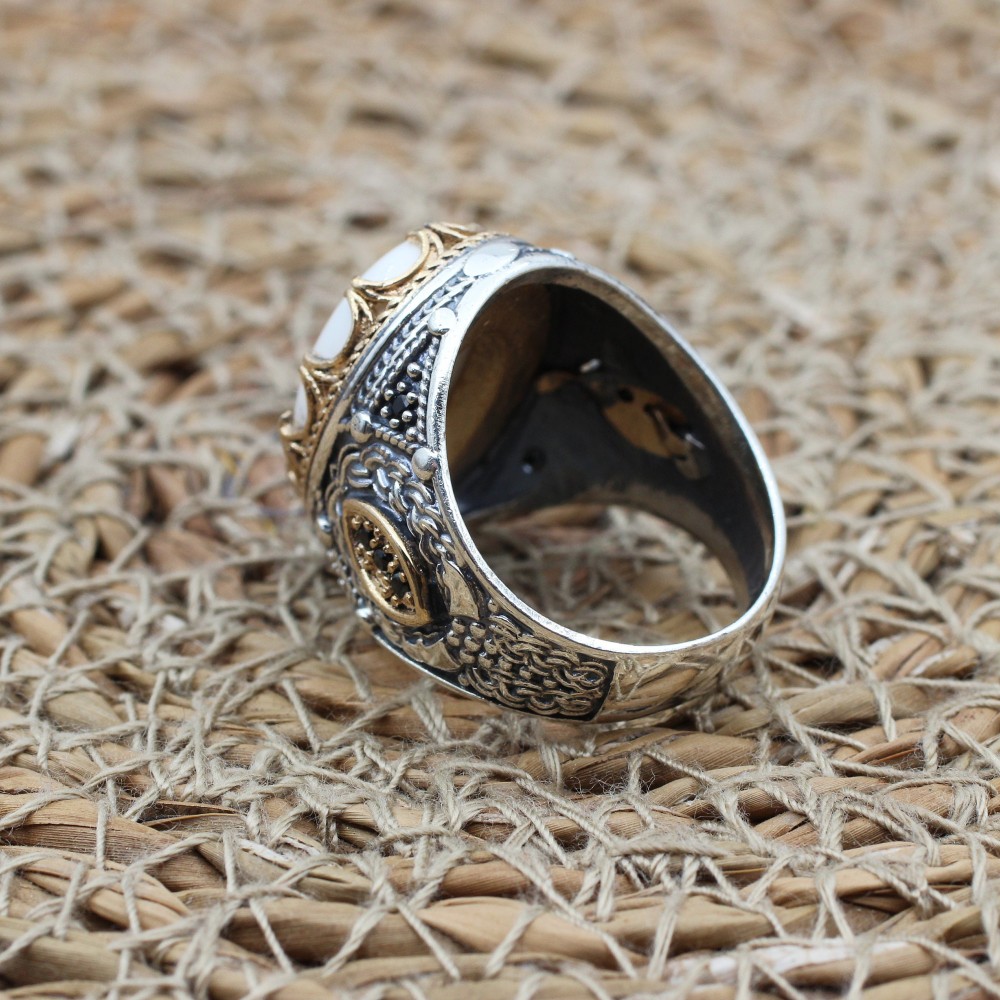 Evil Eye Men's Ring, Onyx Mens Ring, Handmade Ring, Turkish Handmade Silver Men Ring, Men's Jewelry, Gift for Him, 925k Sterling Silver Ring Evil Eye Men's Ring, Onyx Mens Ring, Handmade Ring, Turkish Handmade Silver Men Ring, Men's Jewelry, Gift for Him, 925k Sterling Silver Ring