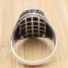 Aquamarine Ring, Turkish Handmade Silver Men Ring, Mens Handmade Ring, Ottoman Ring, Men's Jewelry, Gift for Him, 925k Sterling Silver Ring