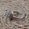 Aquamarine Ring,Ladies Ring, Handmade Women Ring, Turkish Handmade Silver Ladies Ring, Ottoman Ring, 925k Sterling Silver, Cubic Zircon Ring