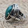 Turkish Handmade Silver Mens Ring, Men's Agate Ring, Handmade Ring, Ottoman Men Ring, Men's Jewelry, Gift for Him, 925k Sterling Silver Ring