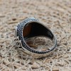 Men's Handmade Ring, Turkish Handmade Silver Men Ring, Ottoman Ring, Tiger Eye Ring, Men's Jewelry, Gift for Him, 925k Sterling Silver Ring