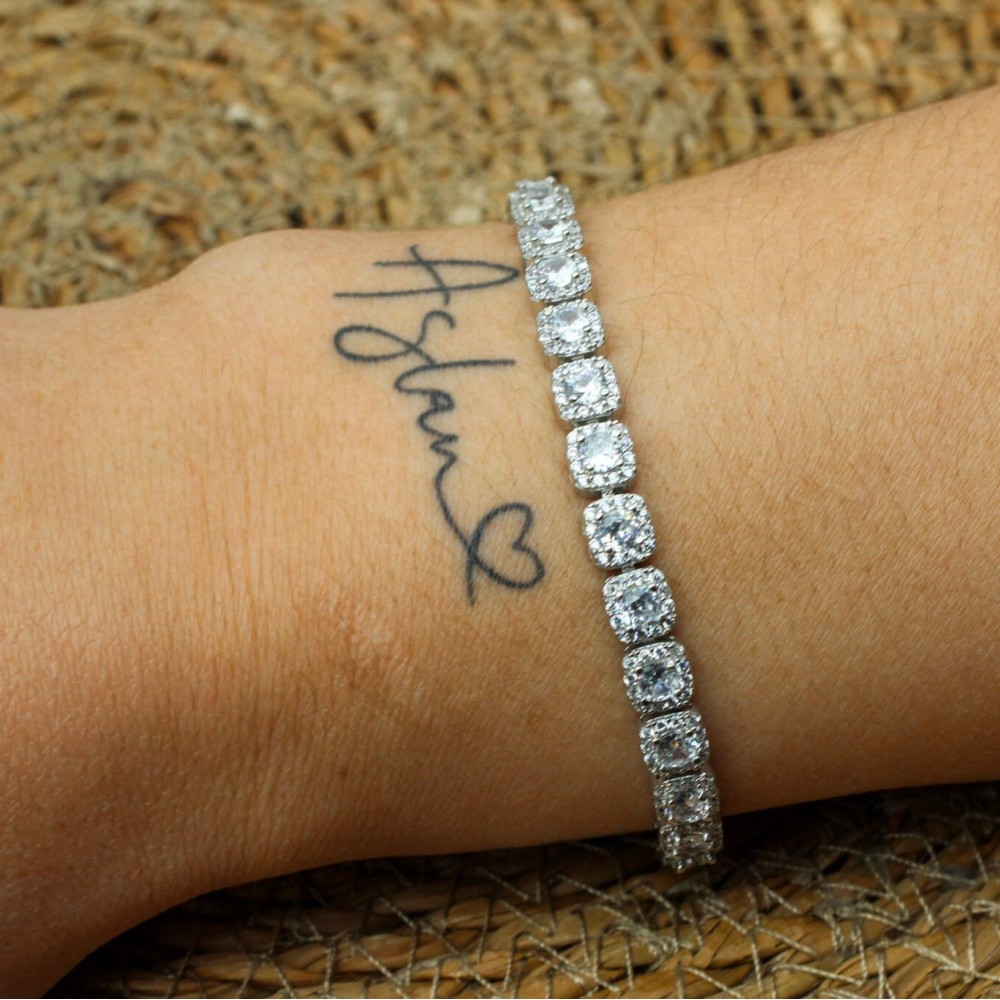 Zircon Bracelet, Ottoman Bracelet, Handmade Bracelet, Bangle Cuff, Turkish Handmade, Ladies Bracelet, Gift For Her, 925k Sterling Silver,