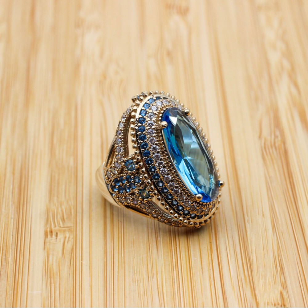 Aquamarine Set, Authentic Set, Handmade Women Set, Turkish Handmade, Ladies Jewelry Set, Earring, Ladies Set, 925k Sterling Silver, Jewelry,