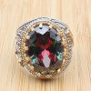 Turkish Handmade Silver Men's Ring, Men's Handmade Ring, Yemeni Ring, Mystic Topaz Ring, Ottoman Ring, Gift for Him, 925k Sterling Silver,