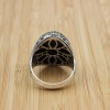 Turkish Handmade Silver Men's Ring, Men's Handmade Ring, Men's Ring, Onyx Men's Ring, Ottoman Mens Ring, Gift for Him, 925k Sterling Silver,