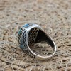 Aquamarine Men's Ring, Ottoman Men's Ring, Handmade Men's Ring, Turkish Handmade Men's Ring, Mens Jewelry, Gift for Him, 925 Sterling Silver