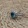 Aquamarine Ring, Handmade Women Ring, Turkish Handmade Silver Ladies Ring, Ottoman Ring, Ladies Ring, 925k Sterling Silver, Zircon Ring