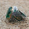 Emerald Men's Ring, Ottoman Men's Ring, Handmade Men's Ring, Turkish Handmade Men's Ring, Men's Jewelry, Gift for Him, 925 Sterling Silver