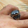 Onyx Men Ring, Handmade Men Ring, Turkish Handmade Silver Men's Ring, Ottoman Men Ring, Men Jewelry, Gift for Him, 925k Sterling Silver Ring Onyx Men Ring, Handmade Men Ring, Turkish Handmade Silver Men's Ring, Ottoman Men Ring, Men Jewelry, Gift for Him, 925k Sterling Silver Ring