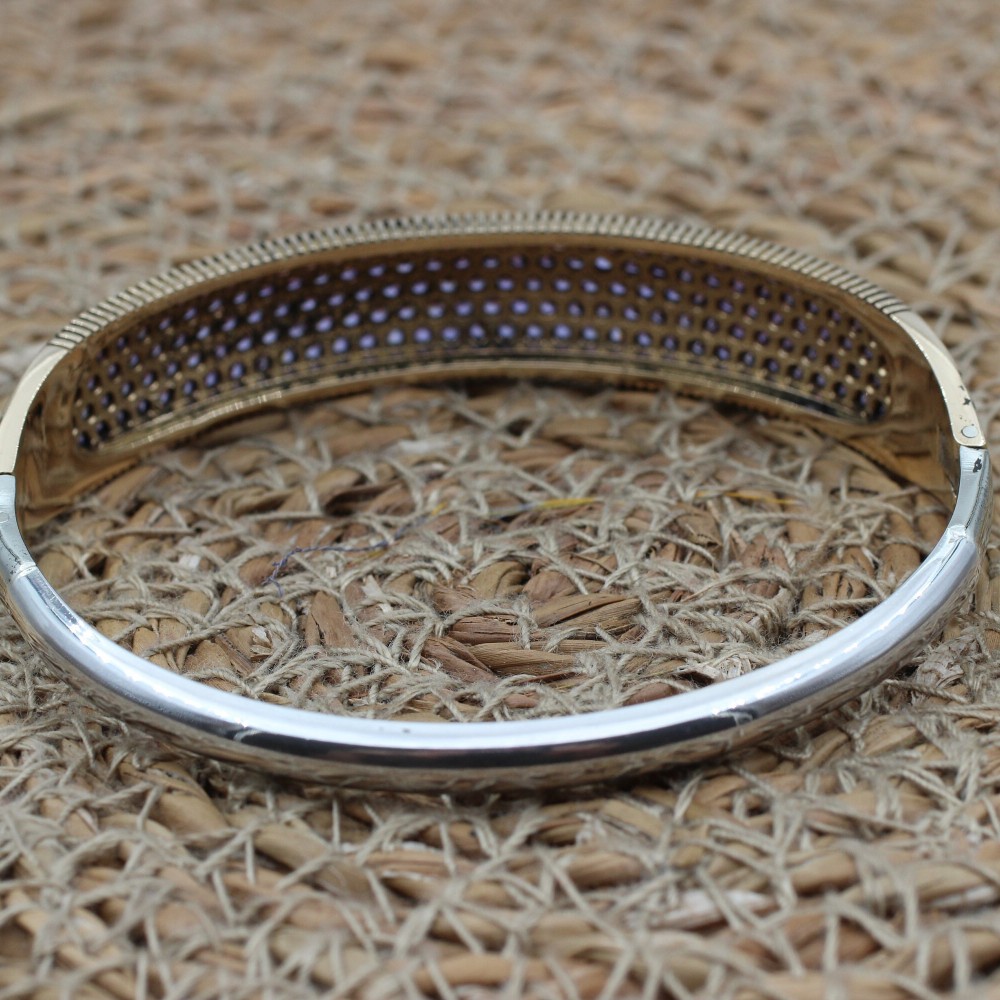 Amethyst Bracelet, Ottoman Bracelet, Handmade Bracelet, Bangle Cuff, Turkish Handmade, Bangle Bracelet, Gift for Her, 925k Sterling Silver