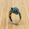 Turquoise Tiger Ring, Handmade Women Ring, Turkish Handmade Silver Ladies Ring, Women Ring, Ladies Ring, 925k Sterling Silver, Tiger Ring,