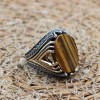 Tiger Eye Men's Ring, Ottoman Men's Ring, Handmade Men's Ring, Turkish Handmade Men's Ring, Men's Jewelry, Gift for Him, 925 Sterling Silver Tiger Eye Men's Ring, Ottoman Men's Ring, Handmade Men's Ring, Turkish Handmade Men's Ring, Men's Jewelry, Gift for Him, 925 Sterling Silver