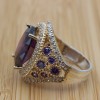 Amethyst Ring, Handmade Women's Ring, Turkish Handmade, Silver Ladies Ring, Ottoman Ring, Authentic, Ladies Ring, 925k Sterling Silver Ring,
