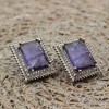 Amethyst Ladies Set, Authentic Set, Handmade Set Women, Turkish Handmade, Ladies Jewelry Set, Earring, Ladies Set, 925k Sterling Silver