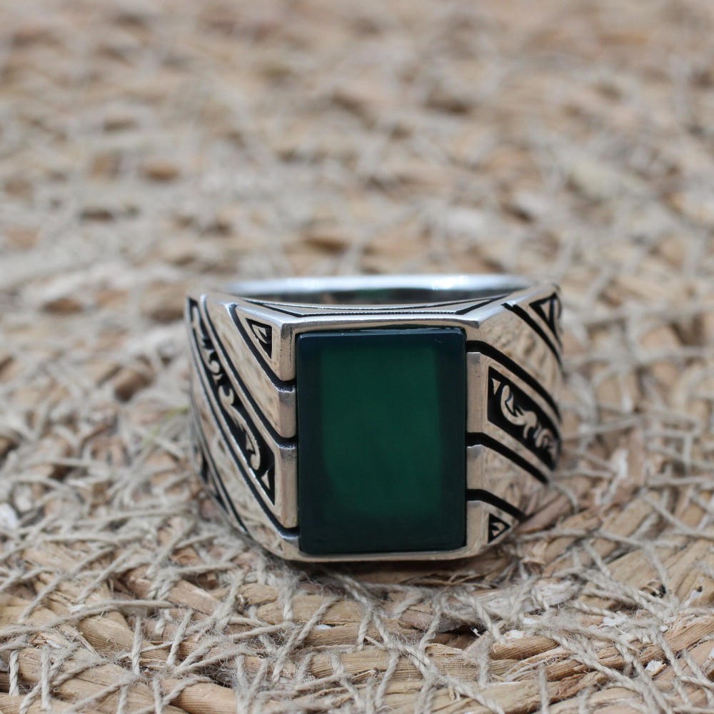 Men's Agate Ring, Handmade Ring, Turkish Handmade Silver Men Ring, Ottoman Men Ring, Men's Jewelry, Gift for Him, 925k Sterling Silver Ring Men's Agate Ring, Handmade Ring, Turkish Handmade Silver Men Ring, Ottoman Men Ring, Men's Jewelry, Gift for Him, 925k Sterling Silver Ring