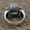 Mens Handmade Ring, Turkish Handmade Silver Men Ring, Ottoman Men Ring, Zircon Ring, Men's Jewelry, Gift for Him, 925k Sterling Silver Ring