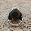 Men's Handmade Ring, Yemeni Ring, Turquoise Ring, Turkish Handmade Silver Men's Ring, Ottoman Men's Ring, Gift for Him, 925k Sterling Silver