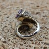 Amethyst Ring, Zircon Ring, Ladies Ring, Handmade Women's Ring, Turkish Handmade Ring, Authentic Ring, 925 Sterling Silver, Adjustable Ring,