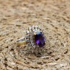 Amethyst Ring, Handmade Women's Ring, Turkish Handmade, Silver Ladies Ring, Ottoman Ring, Authentic, Ladies Ring, 925k Sterling Silver Ring,