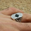 Onyx Ring, Men's Ring, Turkish Handmade Ring, Silver Men's Ring, Ottoman Men's Ring, Men's Jewelry, Gift for Him, 925k Sterling Silver