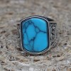 Men's Handmade Ring, Yemeni Ring, Turquoise Ring, Turkish Handmade Silver Men's Ring, Ottoman Men's Ring, Gift for Him, 925k Sterling Silver Men's Handmade Ring, Yemeni Ring, Turquoise Ring, Turkish Handmade Silver Men's Ring, Ottoman Men's Ring, Gift for Him, 925k Sterling Silver