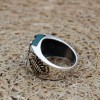 Agate Men's Ring, Handmade Men's Ring, Turkish Handmade Silver Ring, Scorpion Ring, Men's Jewelry, Gift for Him, 925 Sterling Silver Ring,