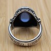 Turkish Handmade Silver Men Ring, Mens Handmade Ring, Ottoman Ring, Sapphire Ring, Men's Jewelry, Gift for Him, 925k Sterling Silver Ring