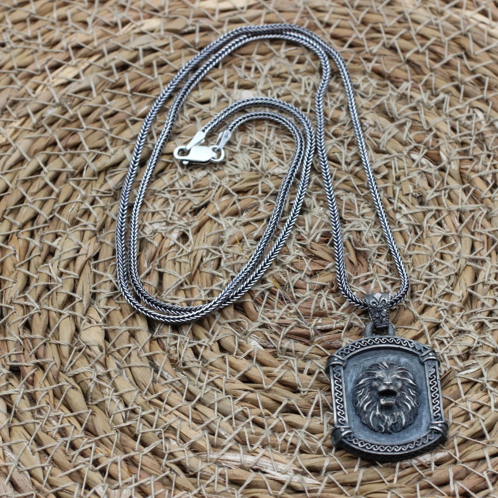Men's Necklace, Mens Pendant, Lion King Pendant, Turkish Handmade Lion Necklace, Mens Jewelry, Gift for Him, 925 Sterling Silver, Pendant Men's Necklace, Mens Pendant, Lion King Pendant, Turkish Handmade Lion Necklace, Mens Jewelry, Gift for Him, 925 Sterling Silver, Pendant