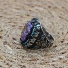 Amethyst Men's Ring, Mens Handmade Ring, Turkish Handmade Silver Men Ring, Ottoman Men Ring, Men Jewelry, Gift for Him, 925k Sterling Silver