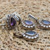 Amethyst Set, Authentic Set, Handmade Set Women, Turkish Handmade, Ladies Jewelry Set, Earring, Pendant, Ladies Set, 925k Sterling Silver