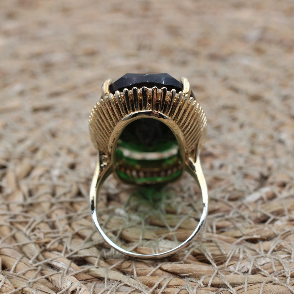 Handmade Women Ring, Turkish Handmade Silver Ladies Ring, Ottoman Women Ring, Emerald Women Ring, Ladies Ring, 925k Sterling Silver Ring