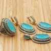 Jade Topaz Set, Authentic Set, Handmade Women Set, Turkish Handmade, Ladies Jewelry Set, Earring, Ladies Set, 925k Sterling Silver, Jewelry,