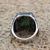 Emerald Men's Ring, Ottoman Men's Ring, Handmade Men's Ring, Turkish Handmade Men's Ring, Men's Jewelry, Gift for Him, 925 Sterling Silver