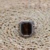 Tiger Eye Men's Ring, Ottoman Men's Ring, Handmade Men's Ring, Turkish Handmade Men's Ring, Men's Jewelry, Gift for Him, 925 Sterling Silver