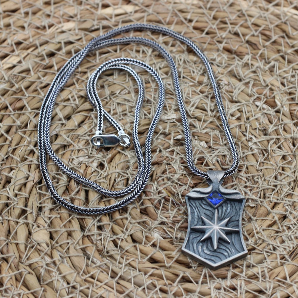 Sapphire Mens Necklace, Mens Pendant, Star Mens Necklace, Handmade Men's Necklace, Mens Jewelry, Gift for Him, 925 Sterling Silver, Pendant, Sapphire Mens Necklace, Mens Pendant, Star Mens Necklace, Handmade Men's Necklace, Mens Jewelry, Gift for Him, 925 Sterling Silver, Pendant,