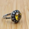 Handmade Women's Ring, Topaz Ladies Ring, Turkish Handmade Ring, Ladies Ring, Ottoman Women's Ring, Ladies Ring, 925k Sterling Silver,