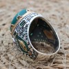 Turquoise Men's Ring, Handmade Ring, Turkish Handmade Silver Men Ring, Ottoman Ring, Men's Jewelry, Gift for Him, 925k Sterling Silver Ring