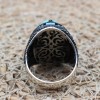Turquoise Men's Ring, Handmade Ring, Turkish Handmade Silver Men Ring, Ottoman Ring, Men's Jewelry, Gift for Him, 925k Sterling Silver Ring