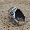 Turkish Handmade Silver Men Ring, Feeling Stone Ring, Mens Handmade Ring, Changing Color, Men's Jewelry, Gift for Him, 925k Sterling Silver,