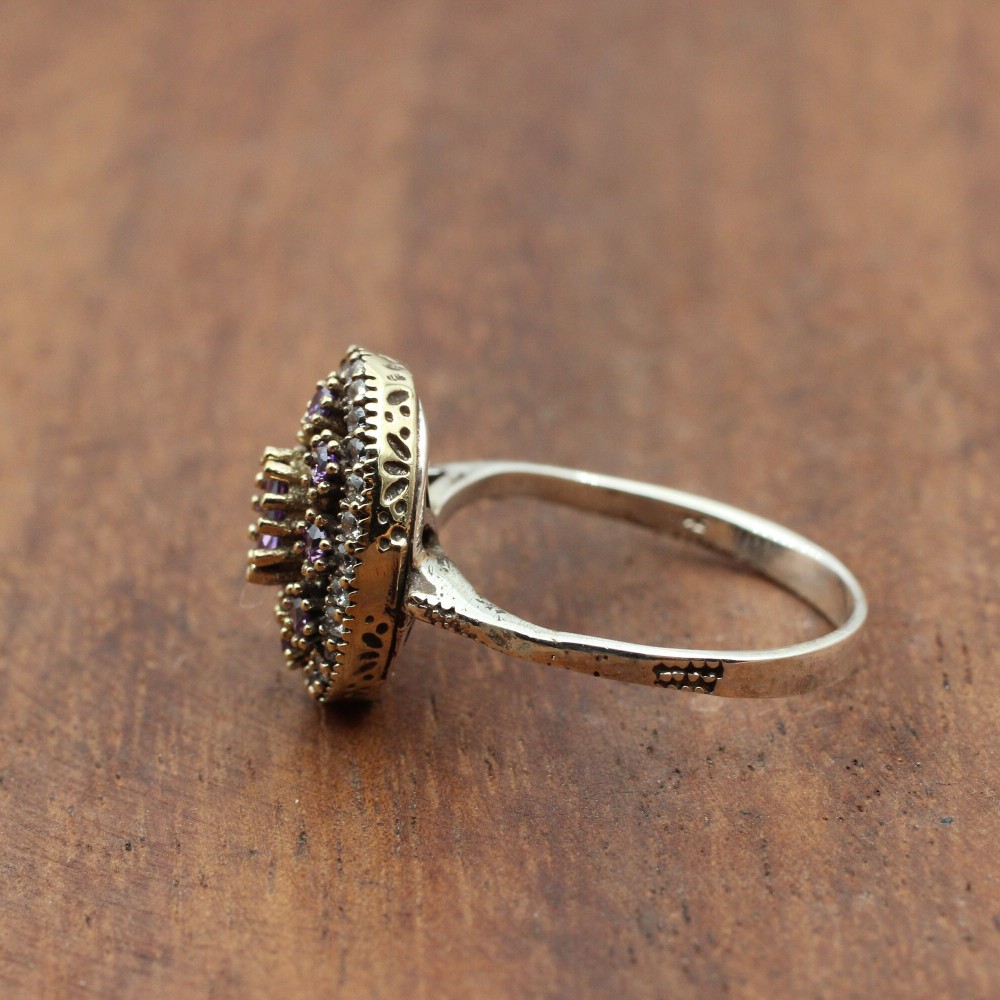 Amethyst Ladies Set, Authentic Set, Handmade Set Women, Turkish Handmade, Ladies Jewelry Set, Earring, Ladies Set, 925k Sterling Silver