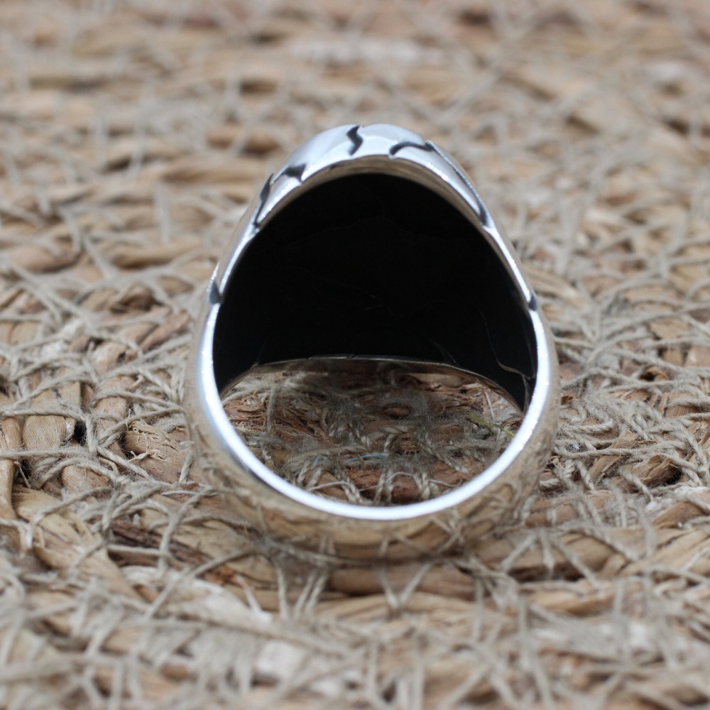 Sailor Men's Ring, Anchor Men Ring, Turkish Handmade, Silver Men Ring, Ottoman Ring, Men's Jewelry, Gift for Him, 925k Sterling Silver Ring