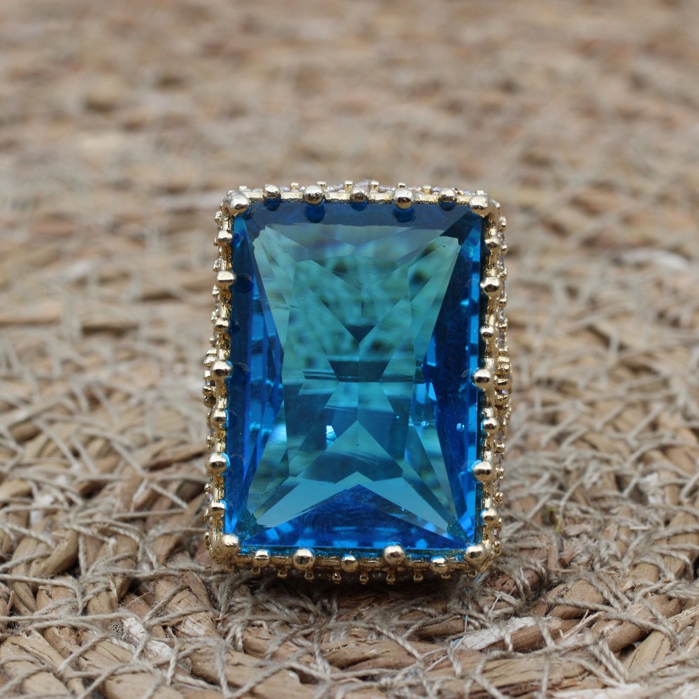 Aquamarine Ring, Turkish Handmade Ring, Silver Ladies Ring, Handmade Women Ring, Ottoman Women Ring, Ladies Ring, 925k Sterling Silver Ring,