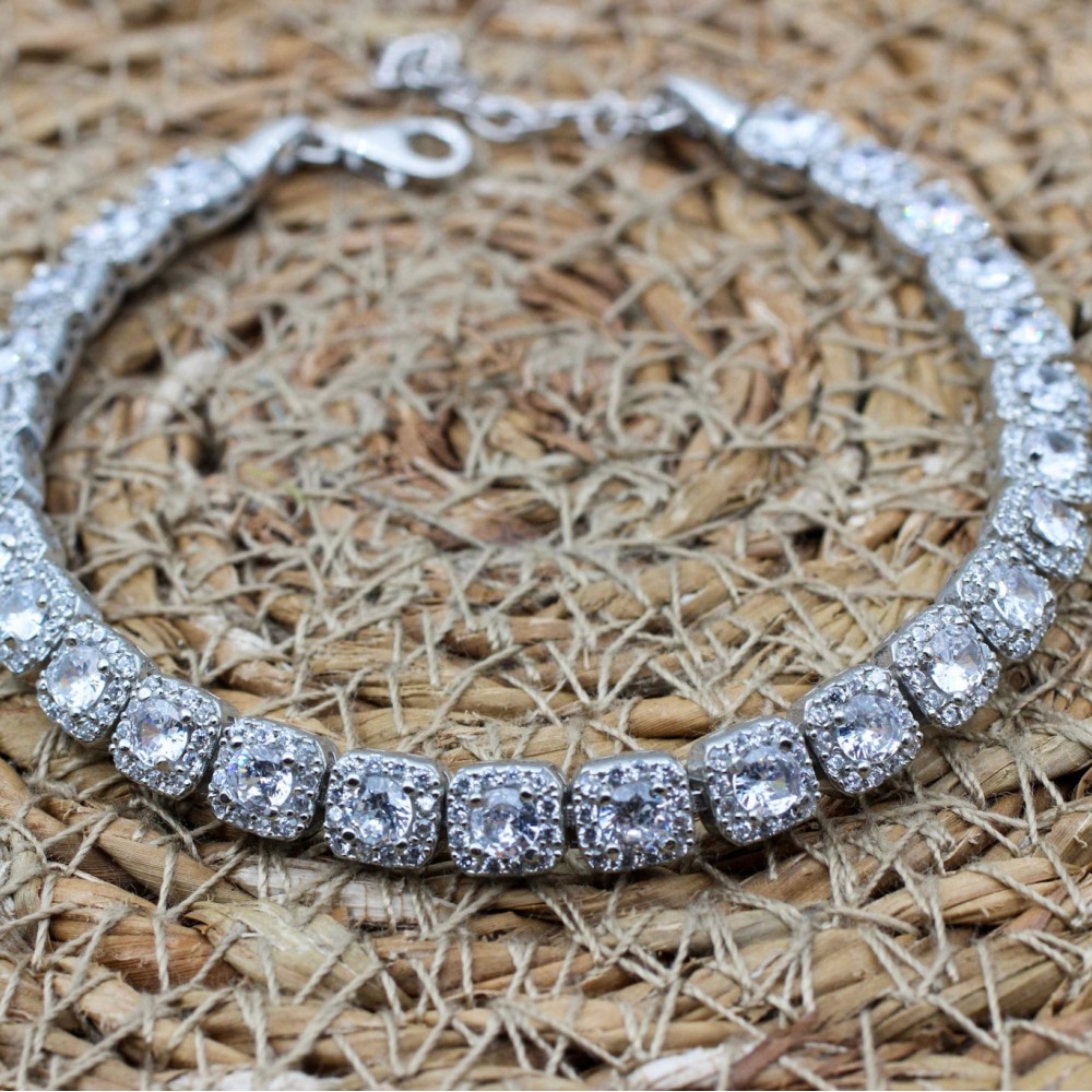 Zircon Bracelet, Ottoman Bracelet, Handmade Bracelet, Bangle Cuff, Turkish Handmade, Ladies Bracelet, Gift For Her, 925k Sterling Silver,