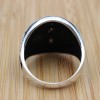 Men's Handmade Ring, Turkish Handmade Silver Men's Ring, Compass Men Ring, Onyx Ring, Men's Jewelry, Gift for Him, 925k Sterling Silver Ring